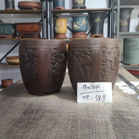 紫砂花盆库存尾货清仓