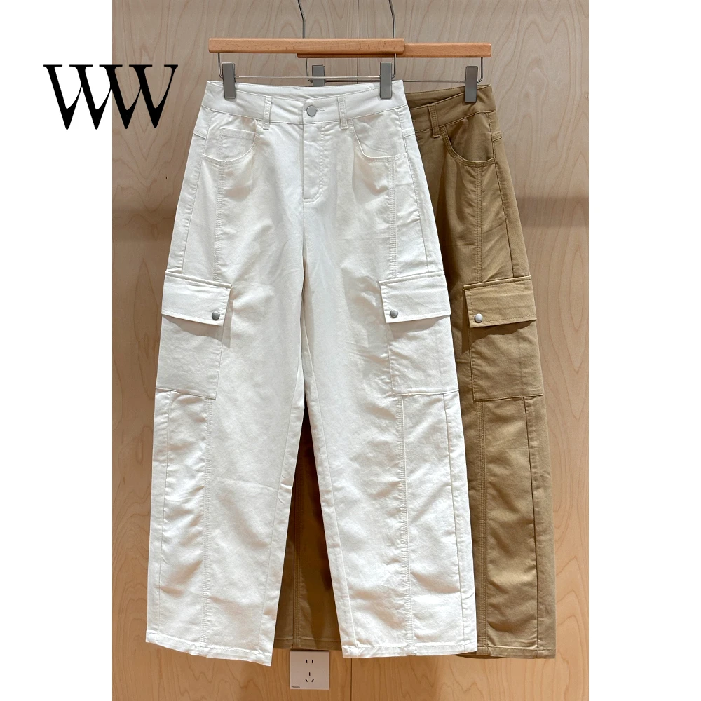 春季新款直筒宽松长裤休闲工装裤阔腿长裤日系百搭