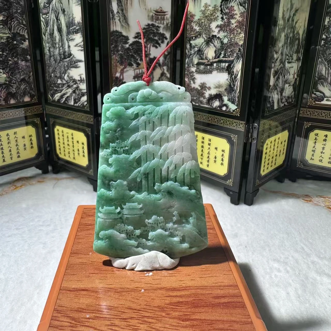 4617-天然翡翠-满色山水