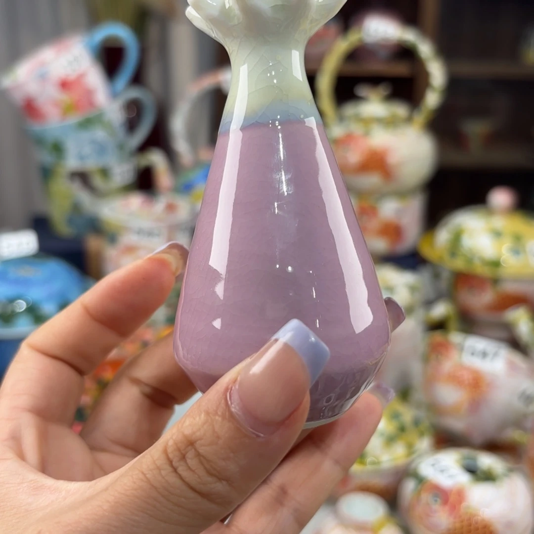 瓷片景德镇手绘高温釉下彩陶瓷茶具
