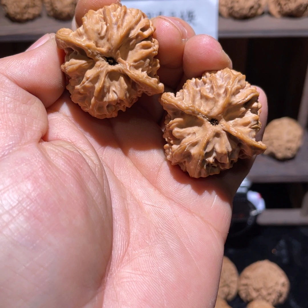 文玩核桃把件39邢台原桩苹果十字底