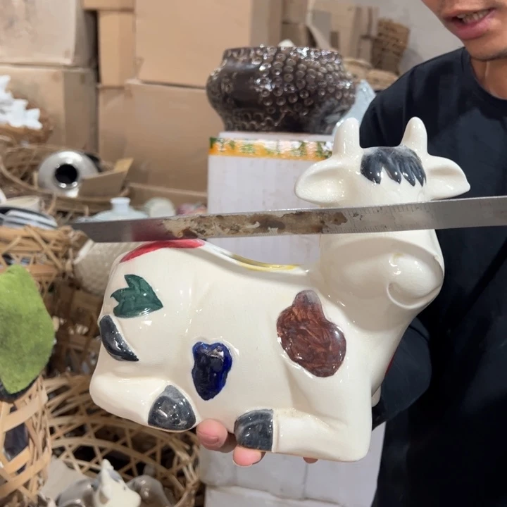 陶瓷花瓶摆件外贸出口（微瑕）高22宽28公分干裂