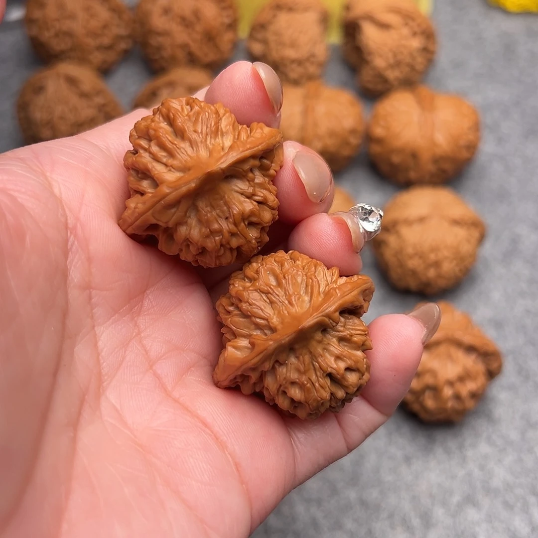 把件文玩核桃精品野生秦闷品狮子头35全品毕业款