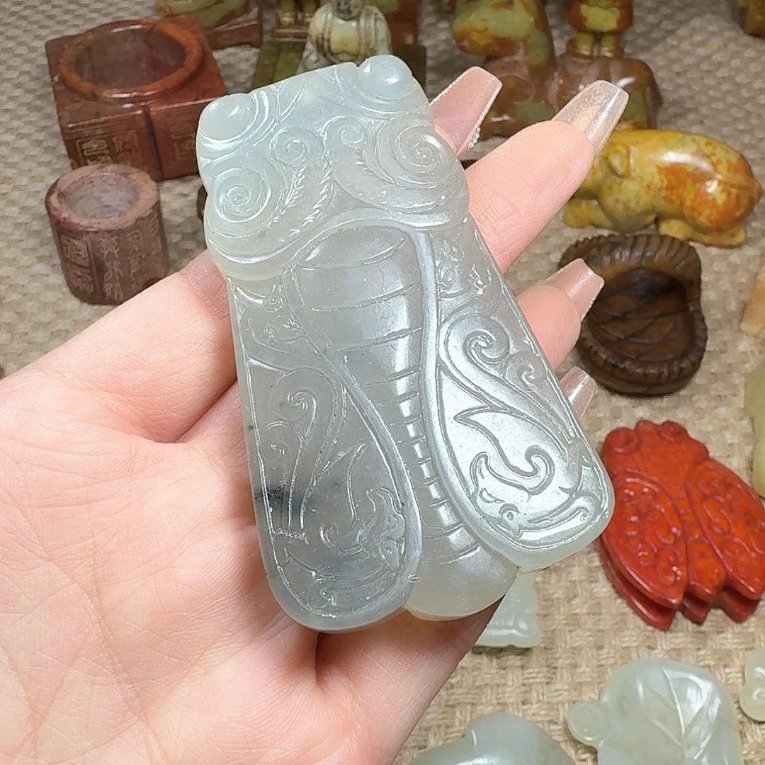 白玉菩提吊坠挂件
