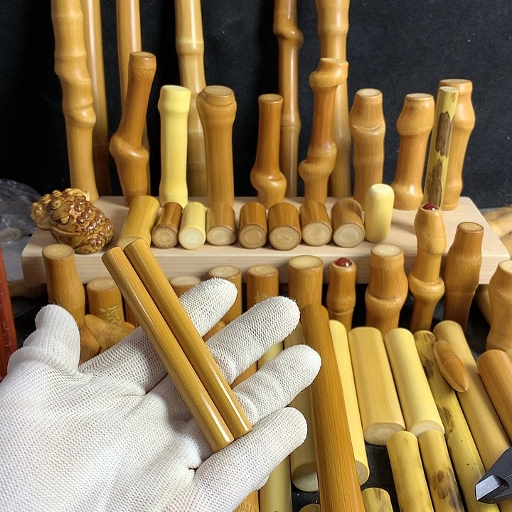 【闪购商品】华***虎实心玉竹红皮烟杆