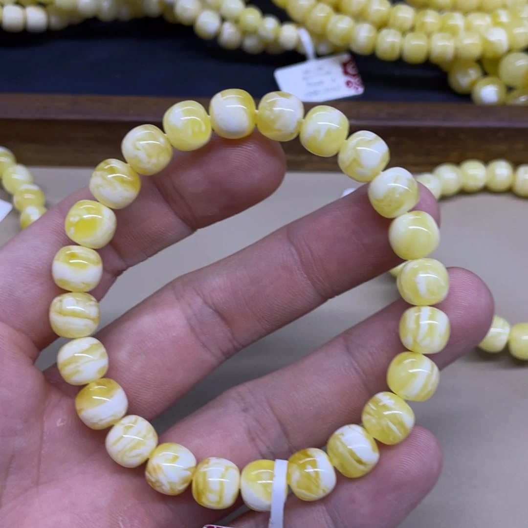 琥珀未镶嵌手链精工老型手串