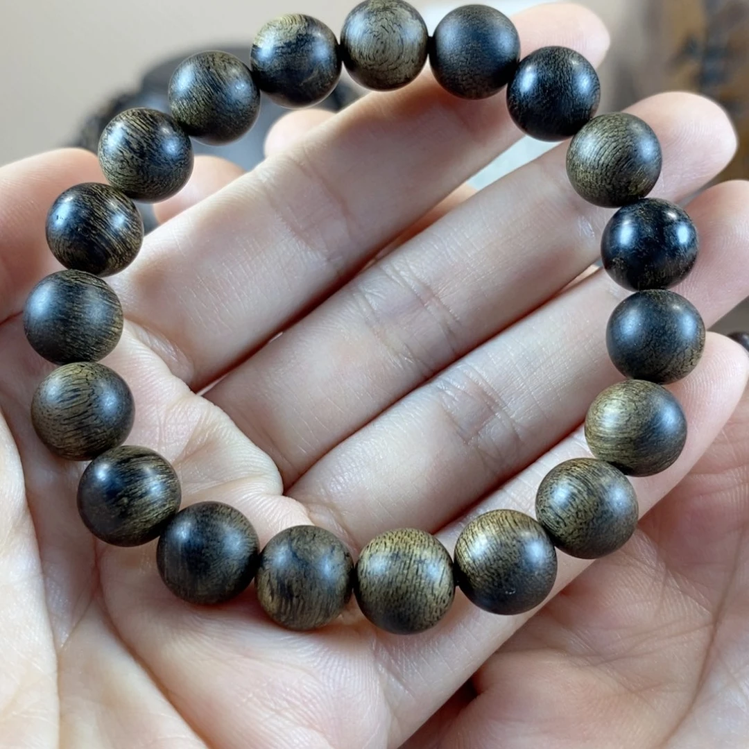 沉香手串白棋卡10mm单圈