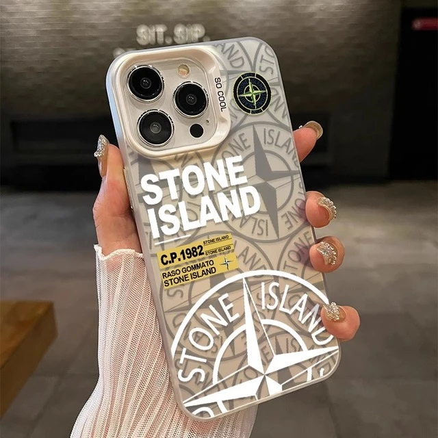 适用苹果1615手机壳高街石头岛标签新款iphone14硅胶软壳1312保