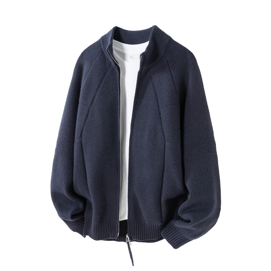 MR.MUDI/穆迪先生毛衣外套男松弛感立领开衫针织衫上衣秋冬季新款