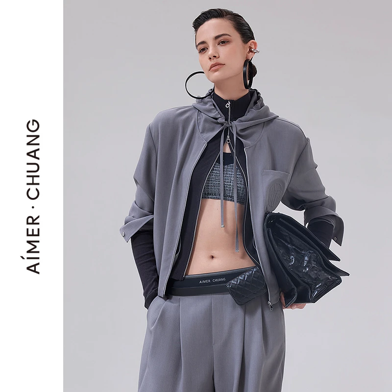 AIMER CHUANG倾慕轻机能连帽外套CA811931