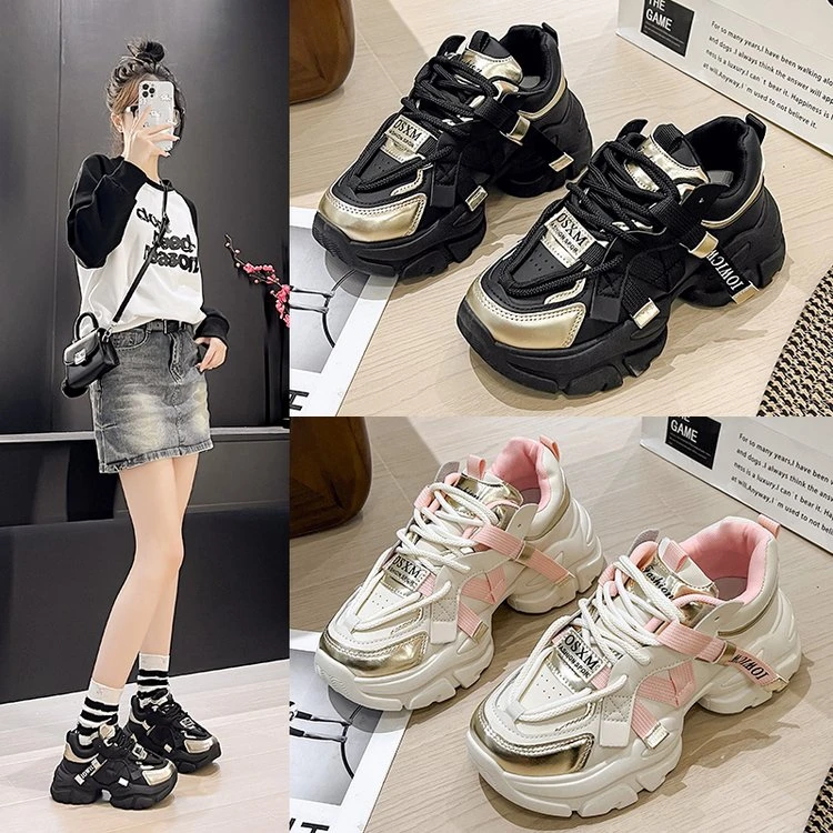 休闲板鞋运动鞋老爹鞋鞋子网红百搭时尚春秋透气15810