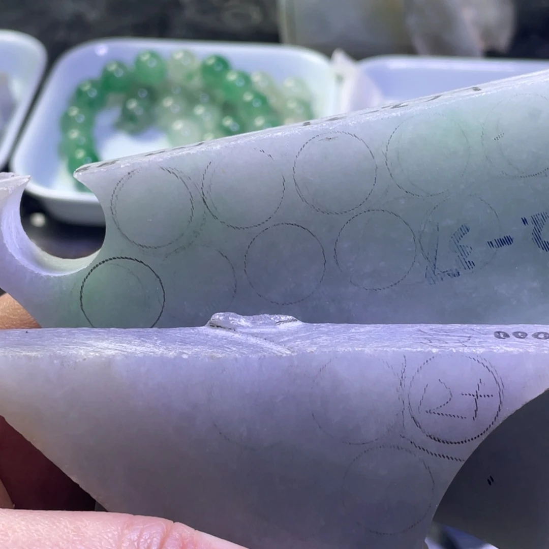 定制翡翠未镶嵌✔️***卡13.5珠子17颗包工