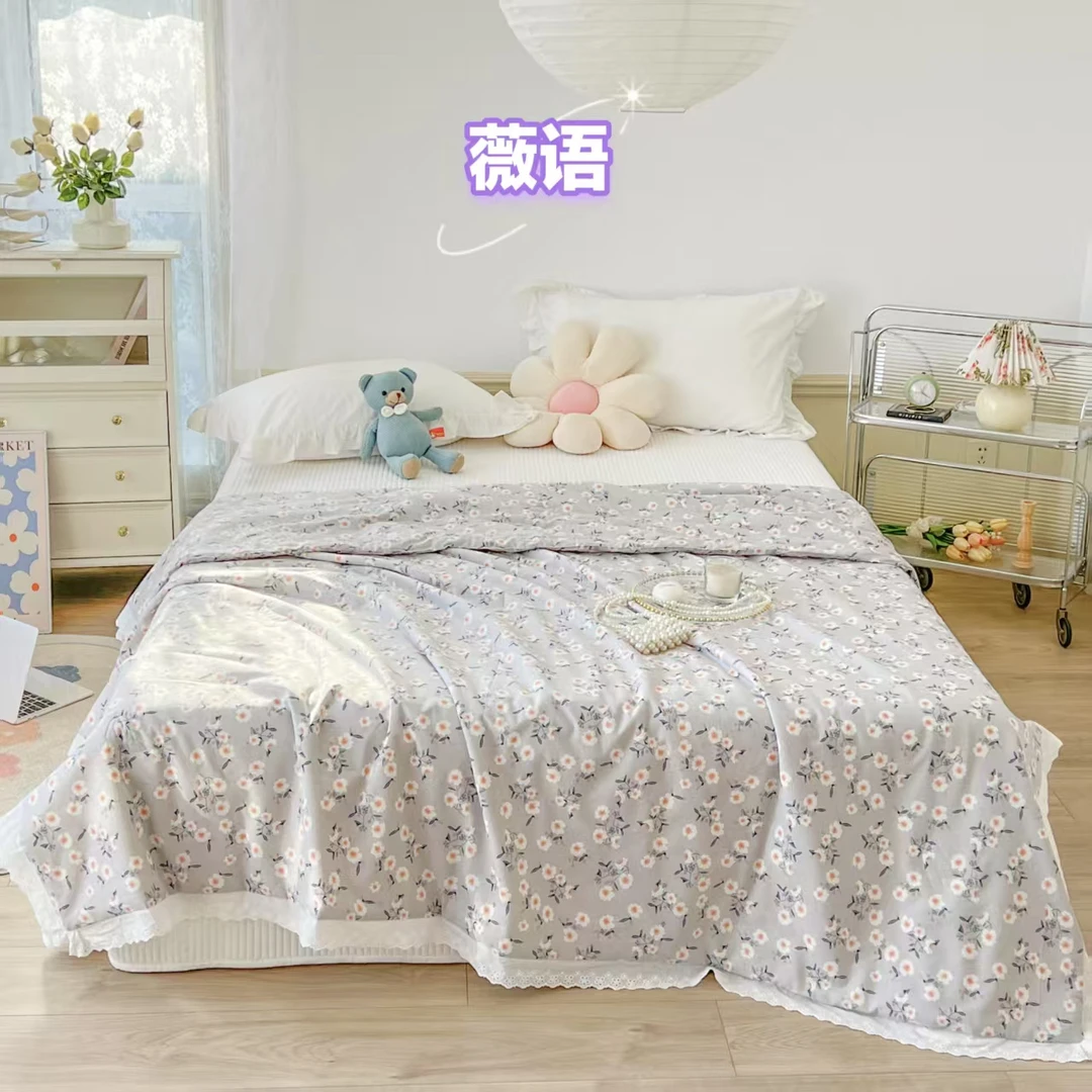 TuLa（薇语）200*230双人清新亲肤薄款机洗小清新薄被