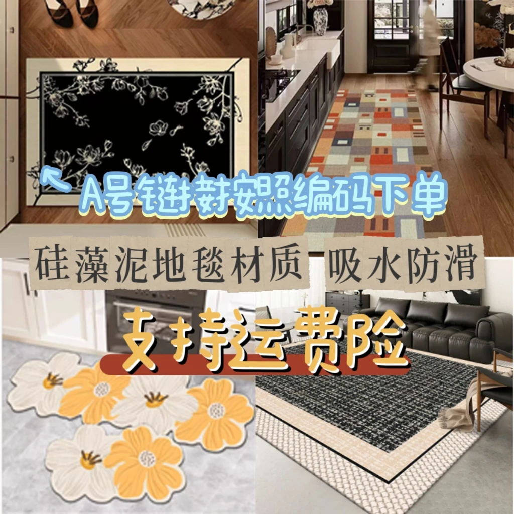 【A01-A200】入户门玄关地垫耐脏防滑可擦硅藻泥脚垫门口地毯易打理