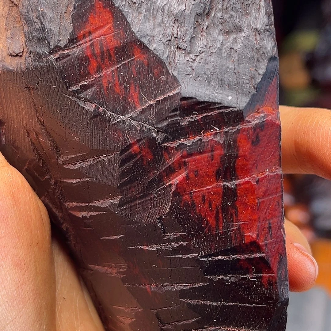 檀香紫檀（小叶紫檀）龙麟底芝麻花琴料