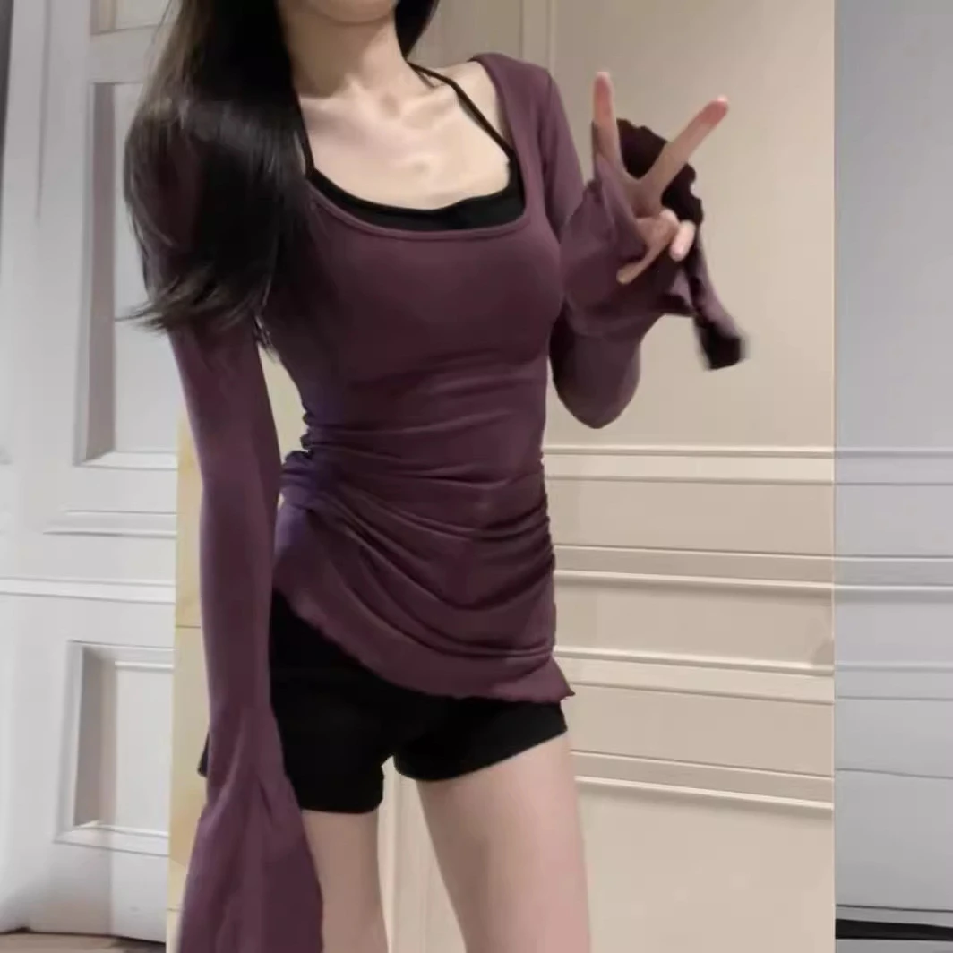 【1-50】每天编码不同  辣妹打底修身百搭显瘦纯欲设计感气质性感