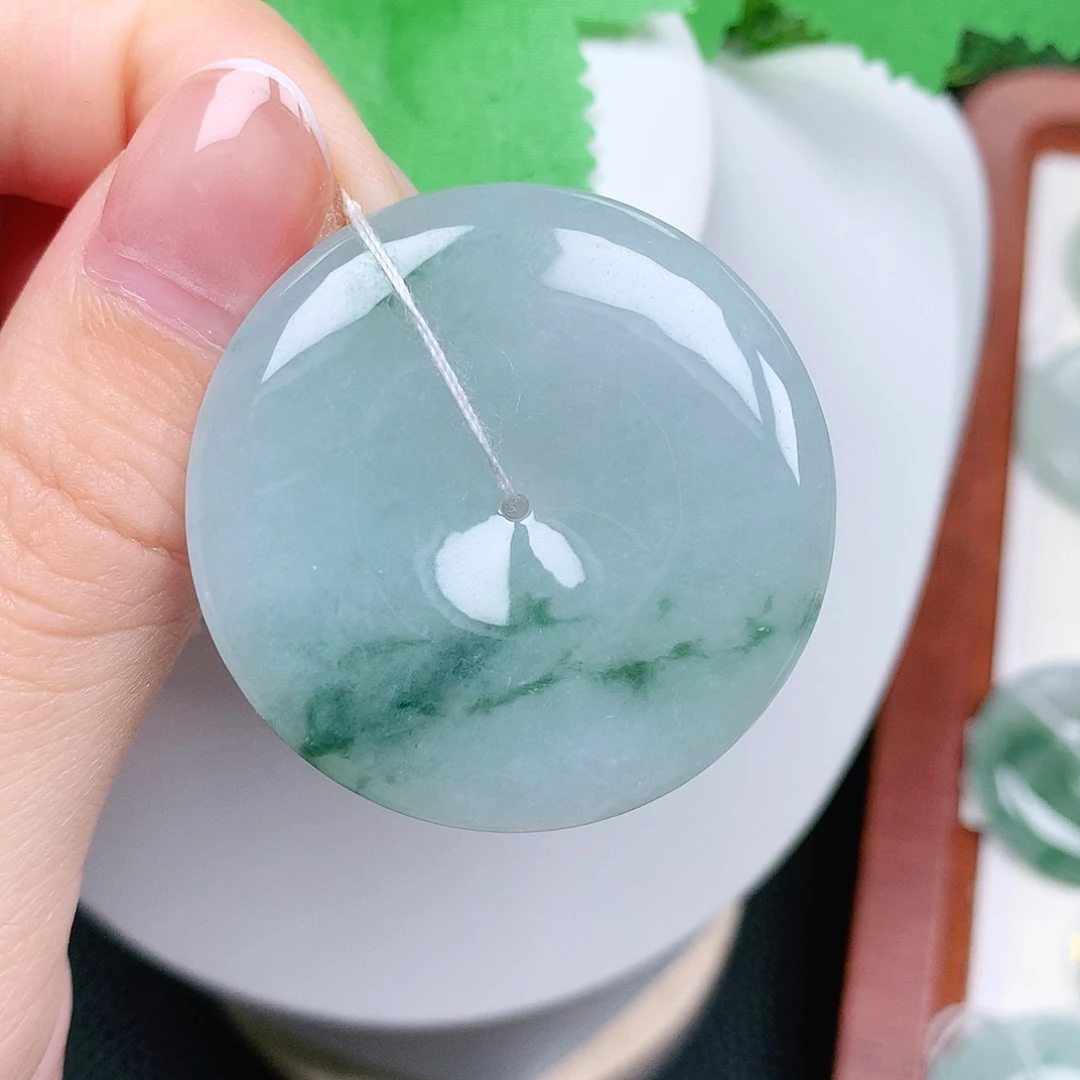 翡翠未镶嵌颈饰平安39-6