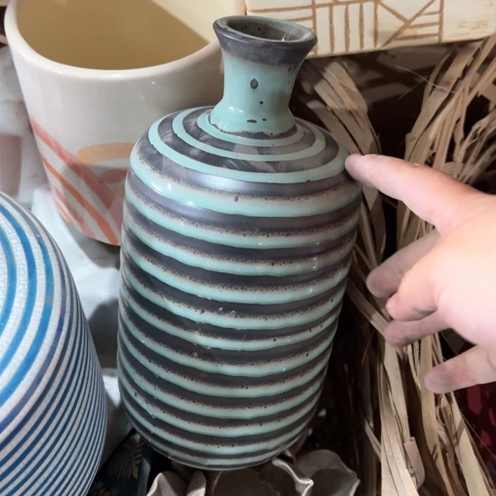 陶瓷花瓶摆件外贸出口微瑕捡漏高23口4公分