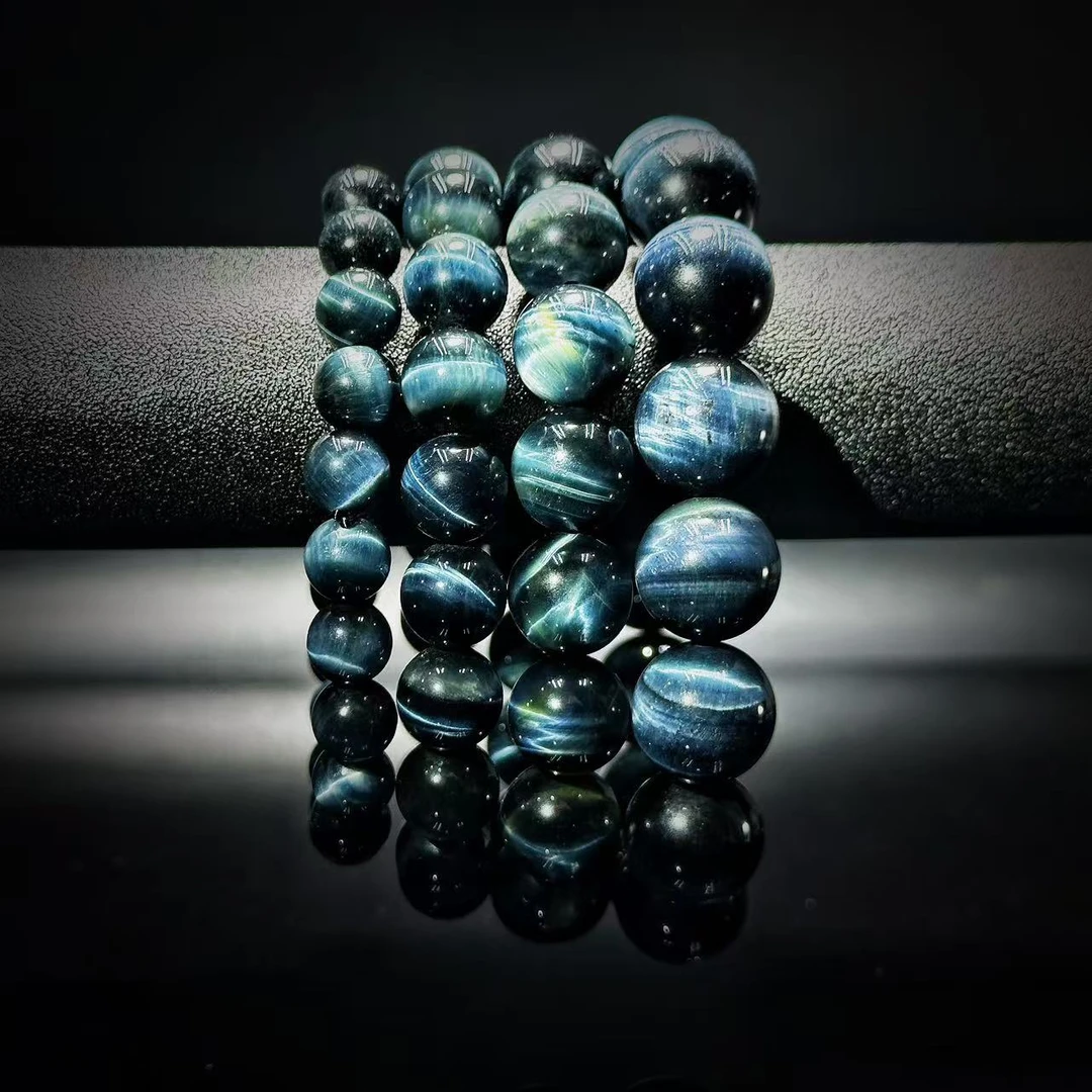 【缪老师严选】YS9073 闪电纹/蓝色虎睛石单圈手链 多样性发其一