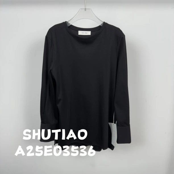 【SHUTIAO】2025夏季：新款小众设计款T恤A25E03536