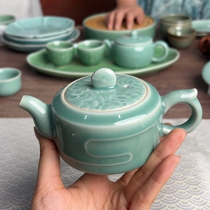 龙泉云间青瓷小米茶器