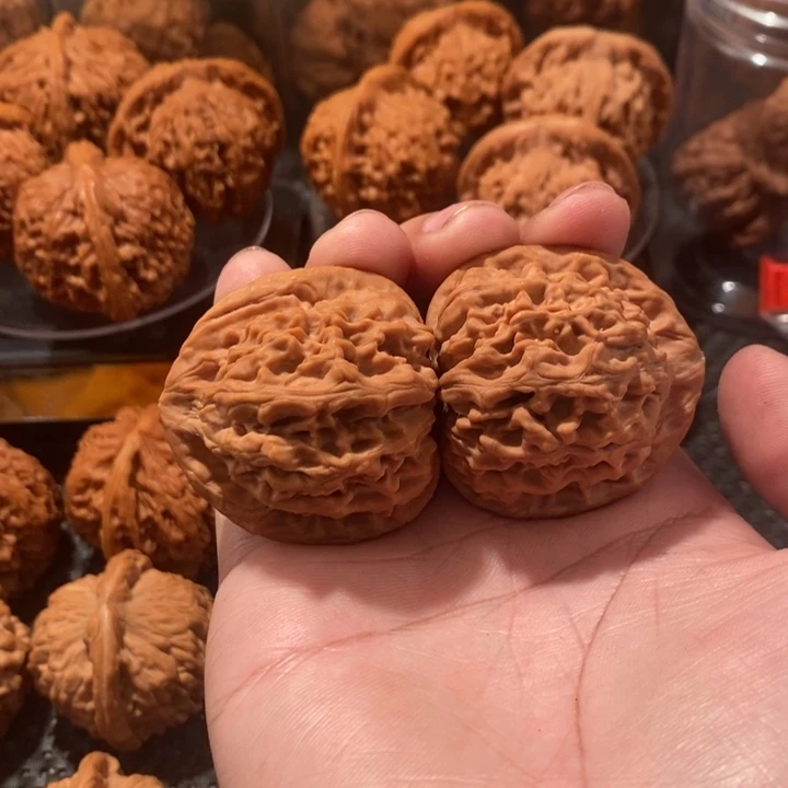 文玩核桃把件三角原桩天地41