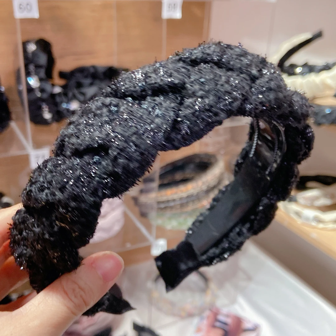 带齿高颅顶新款设计师款定制发箍黑色加早春2025韩国头箍