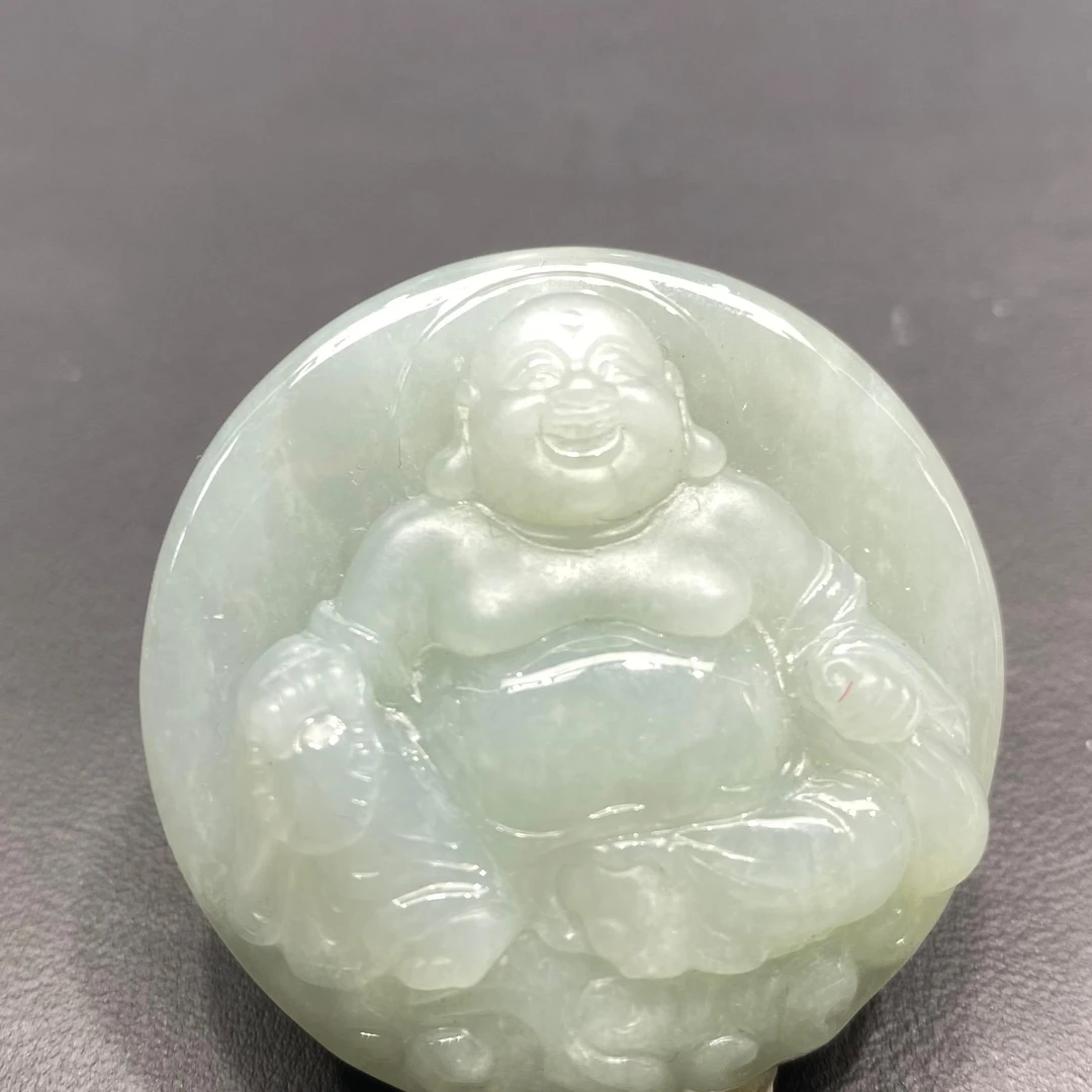 8天然缅甸翡翠A货晴底佛公/600263/上海嘉禾拍卖