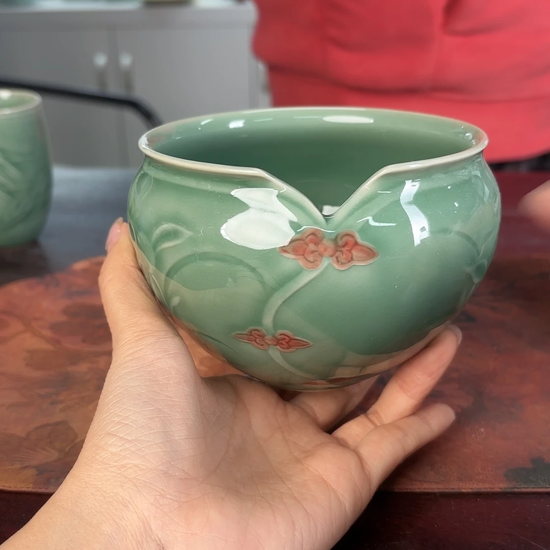 龙泉云间青瓷小米茶器