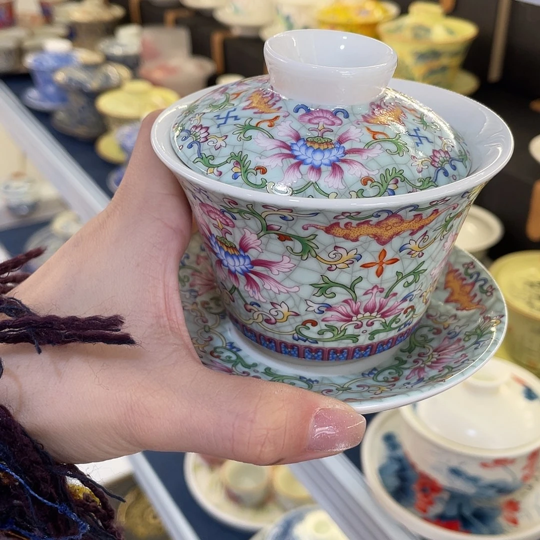 陶景德陶瓷盖碗茶具