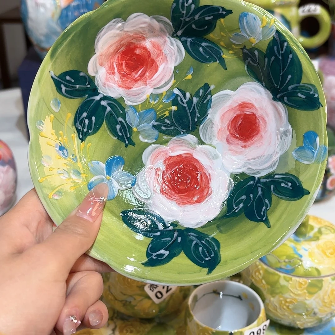 景德镇手绘高温釉下彩陶瓷茶具