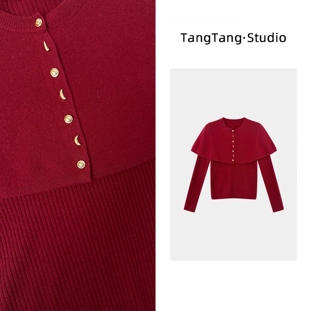【TangTang·Studio】斗篷毛衣2时尚气质显瘦女装毛衣-115226