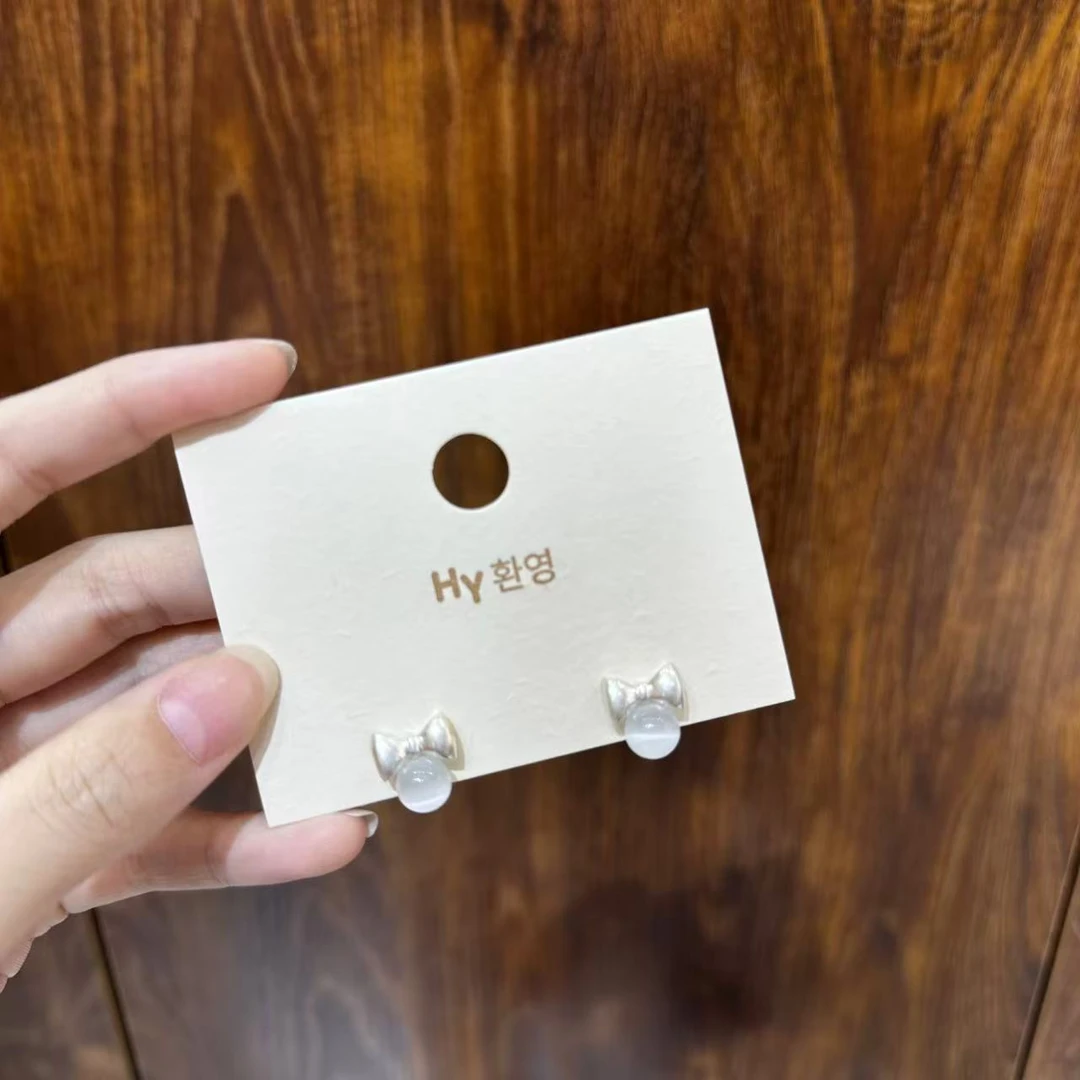 非金属耳饰 韩系百搭蝴蝶结耳钉（FJ）#24