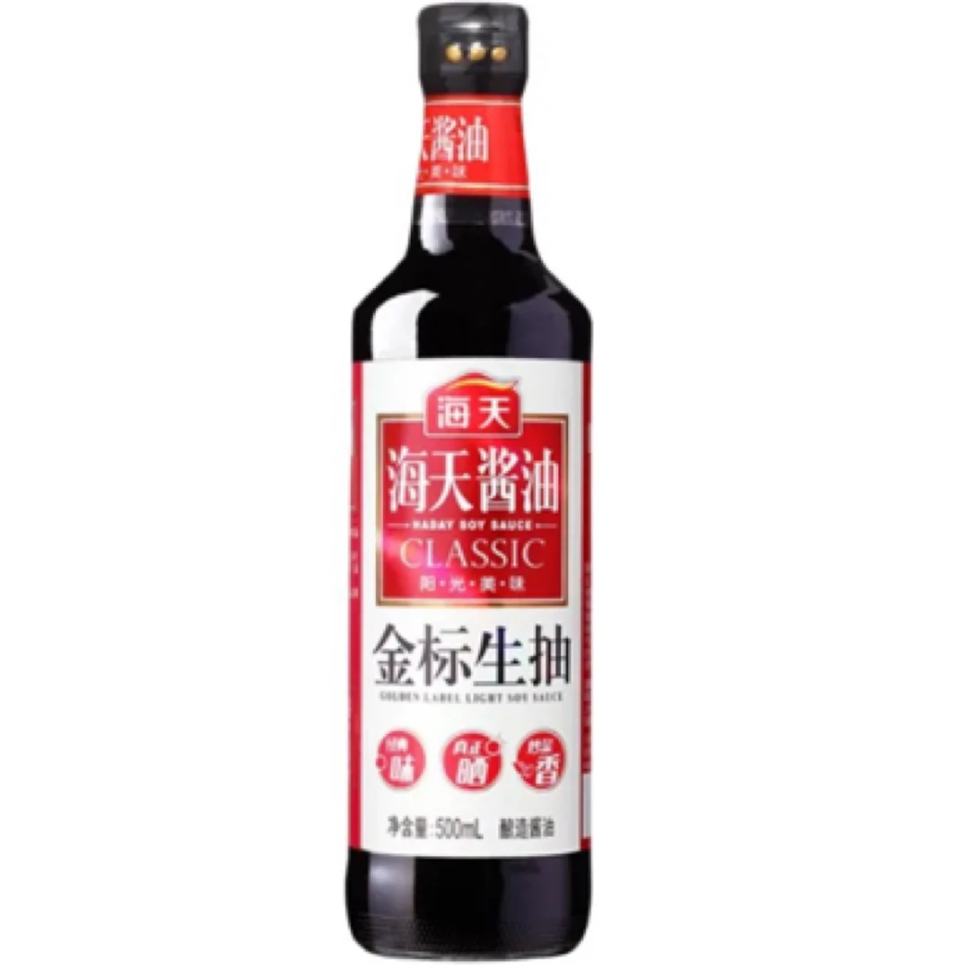 海天金标生抽酿造酱油非转基因黄豆炒菜点蘸凉拌酿造调味料