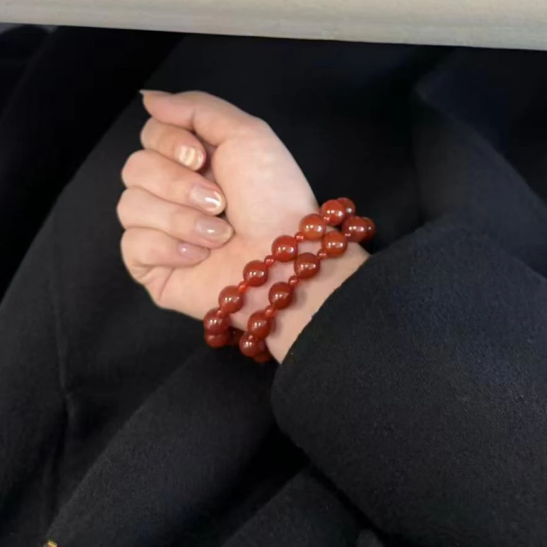 手链 许我耀眼赵露思同款红色串珠手链