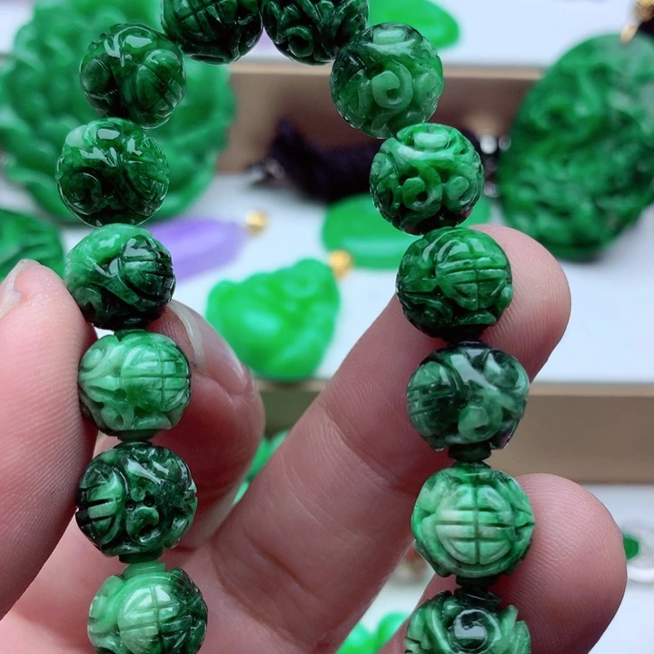 翡翠未镶嵌手链手串