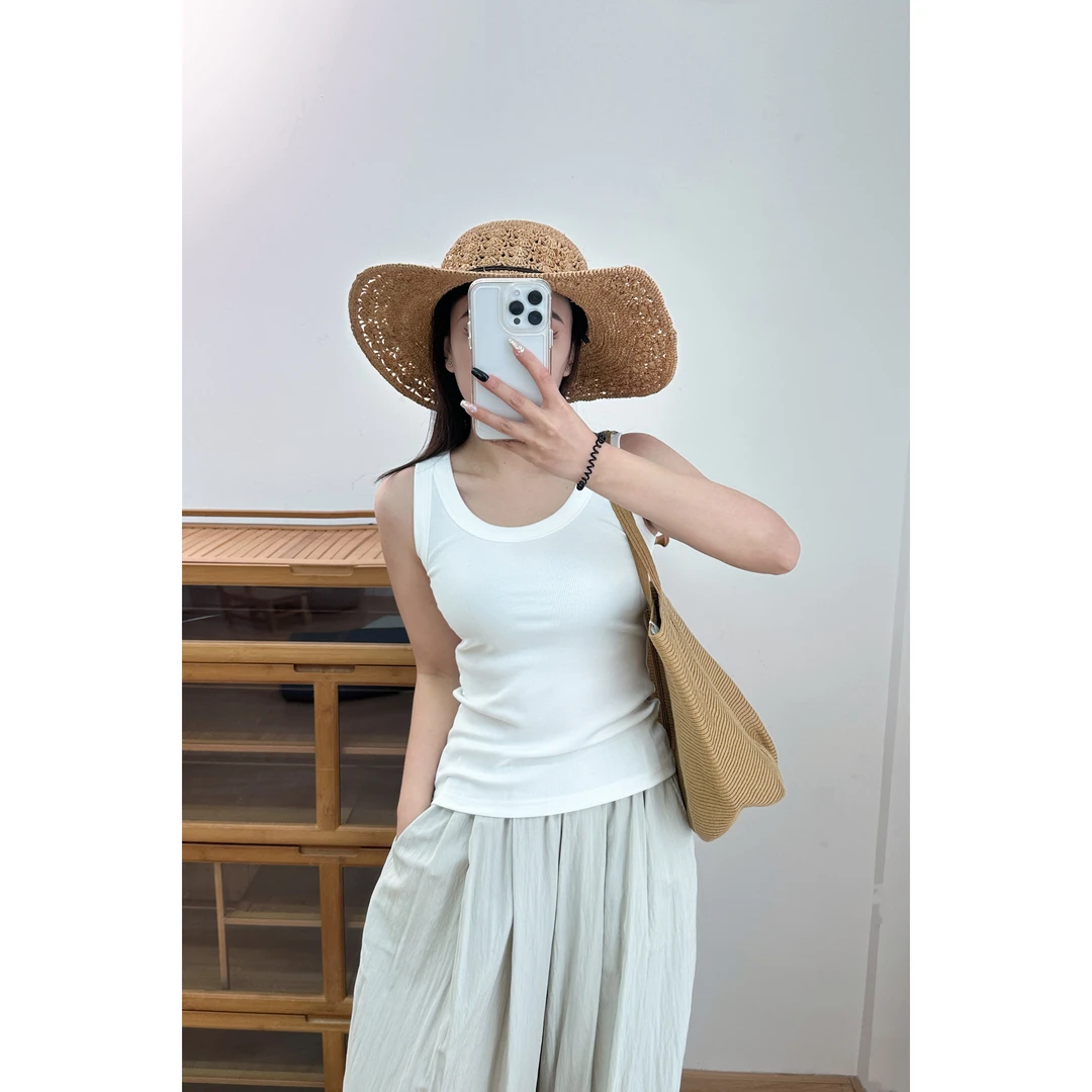 优可丝 薄款显瘦遮副乳 女士圆领背心 82288