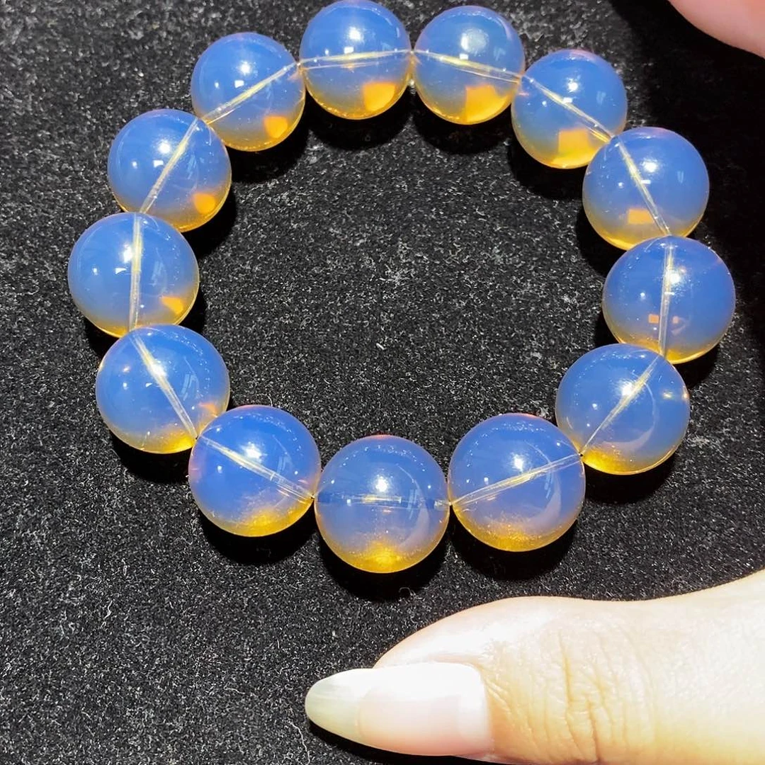 蓝珀未镶嵌珠宝奇石17MM S级