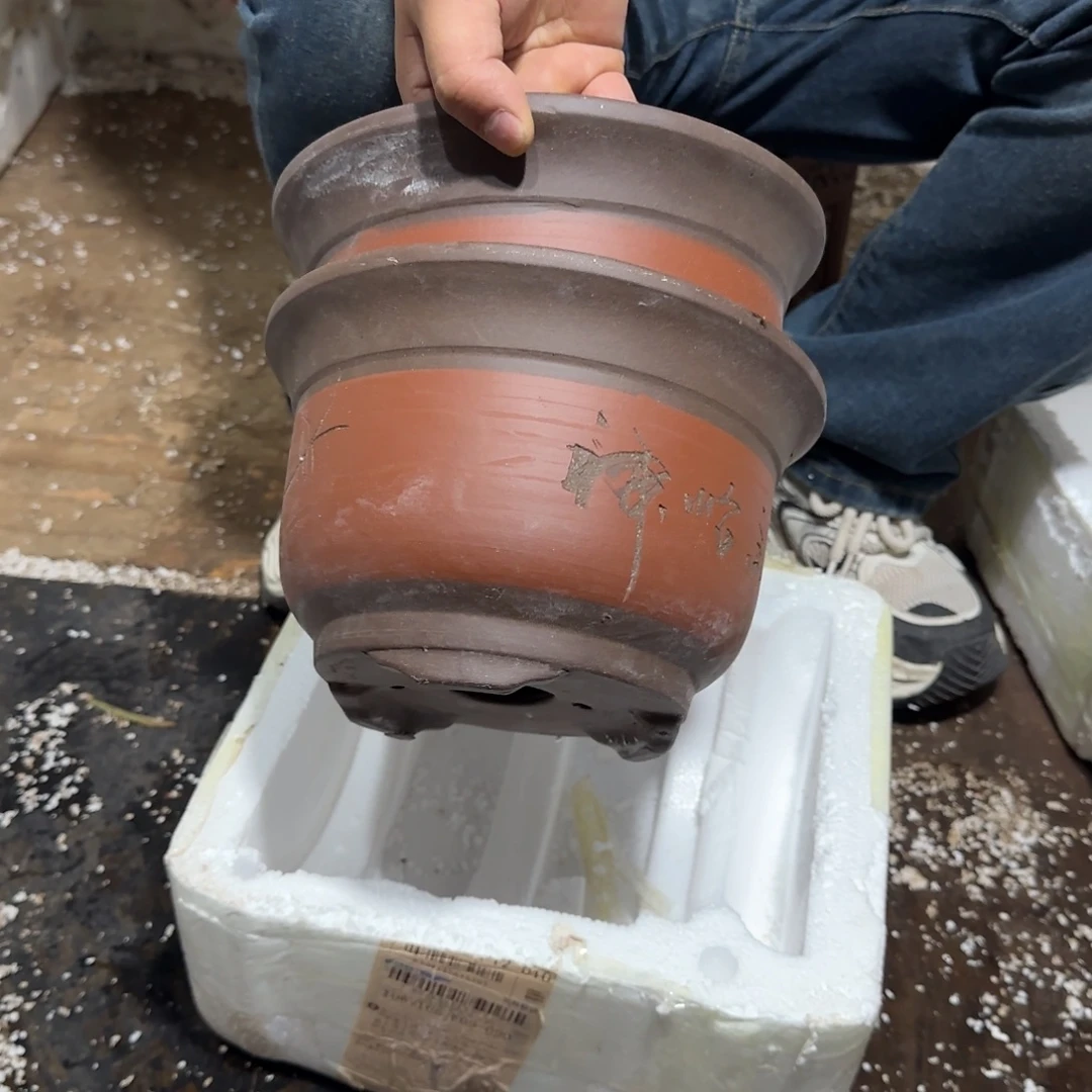 紫砂花盆口径14.10口径