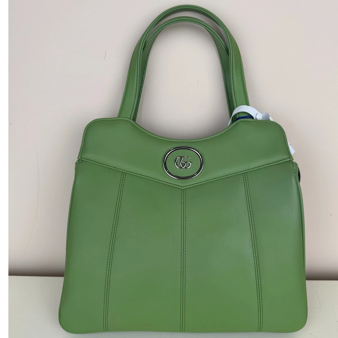 95新 GUCCI/古驰 绿色手提包X568600