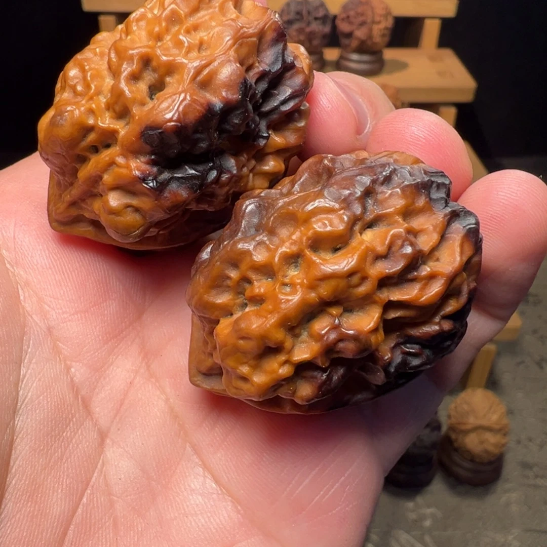 把件文玩核桃上古蛤蟆头44mm