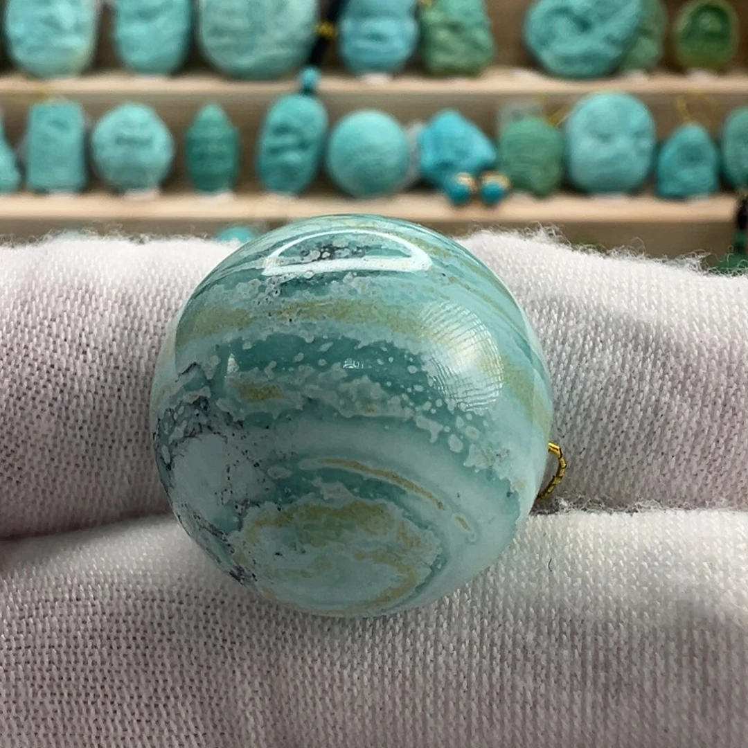 未镶嵌绿松石圆珠19.6mm