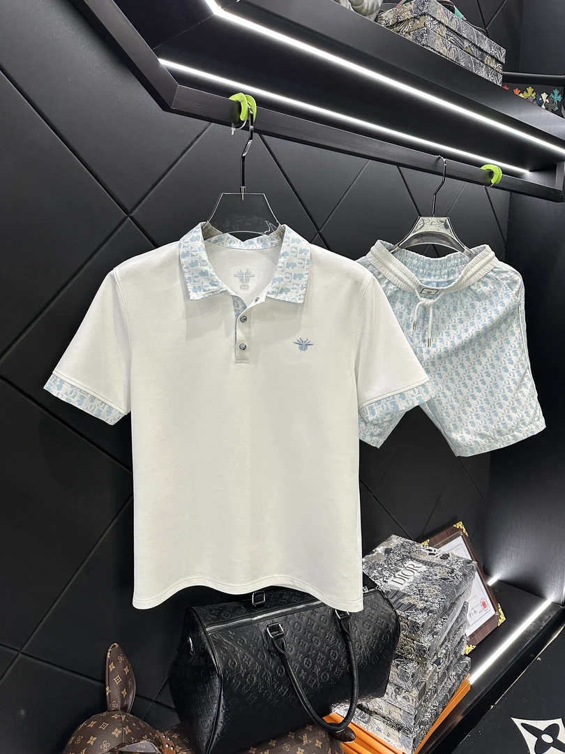 【娇】2025夏季时尚高奢设计师潮流新款百搭男装套装25SS048