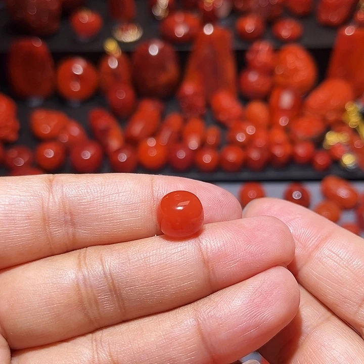 南红玛瑙未镶嵌配饰保山老型10.2mm