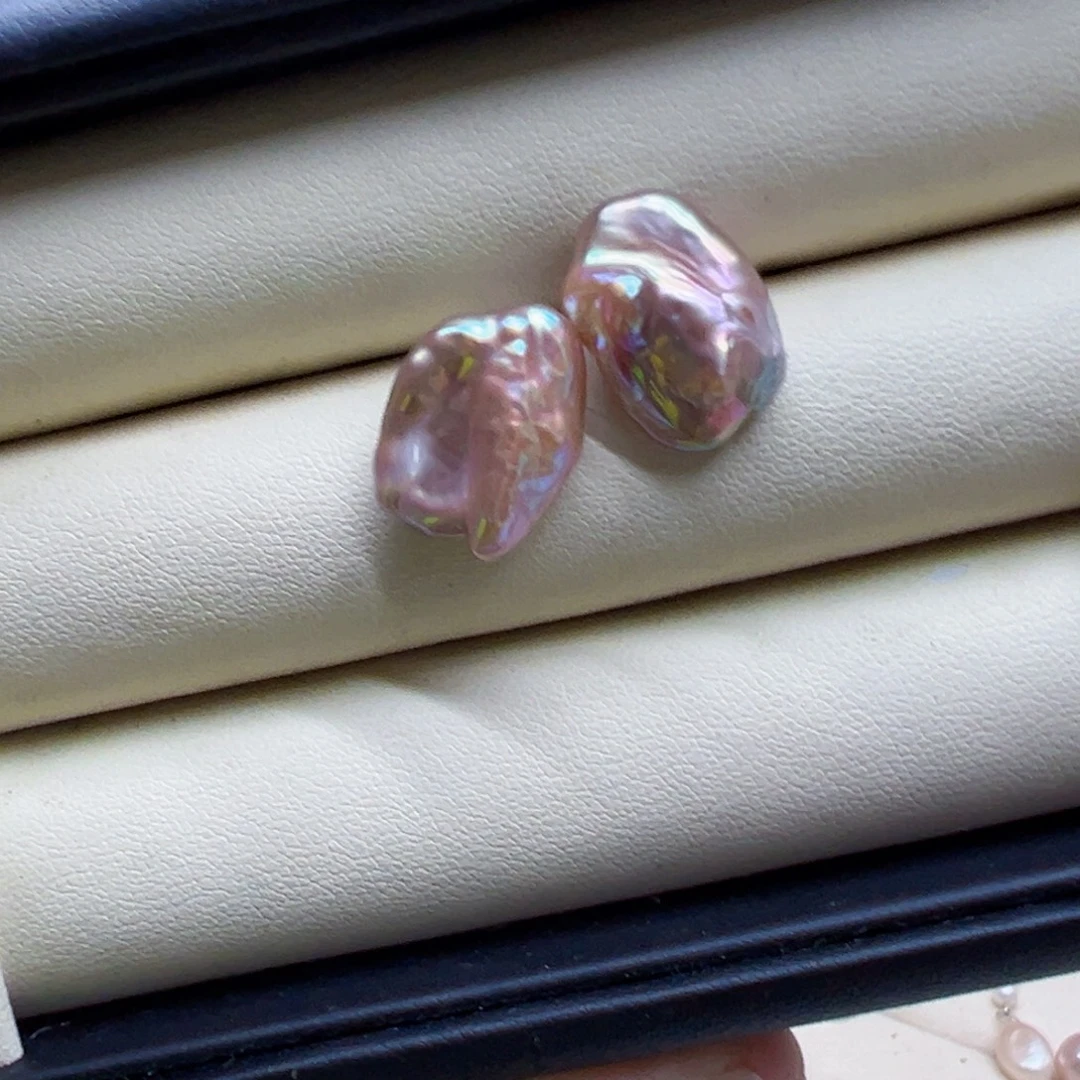 银S925镶嵌耳饰淡水珍珠