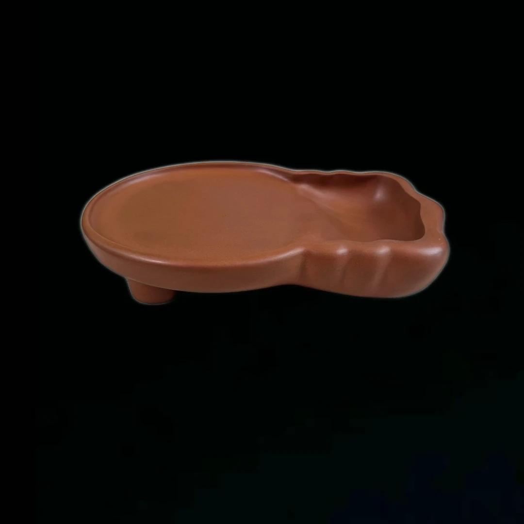 东昌「鸣蝉砚」东昌澄泥砚台文房四宝用品手工雕刻古法柴烧