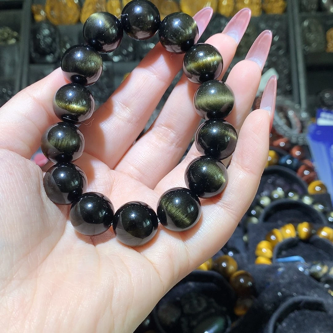 黑曜岩手链未镶嵌宇****）