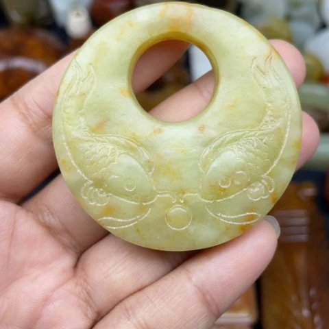 未镶嵌蛇纹石玉颈饰51