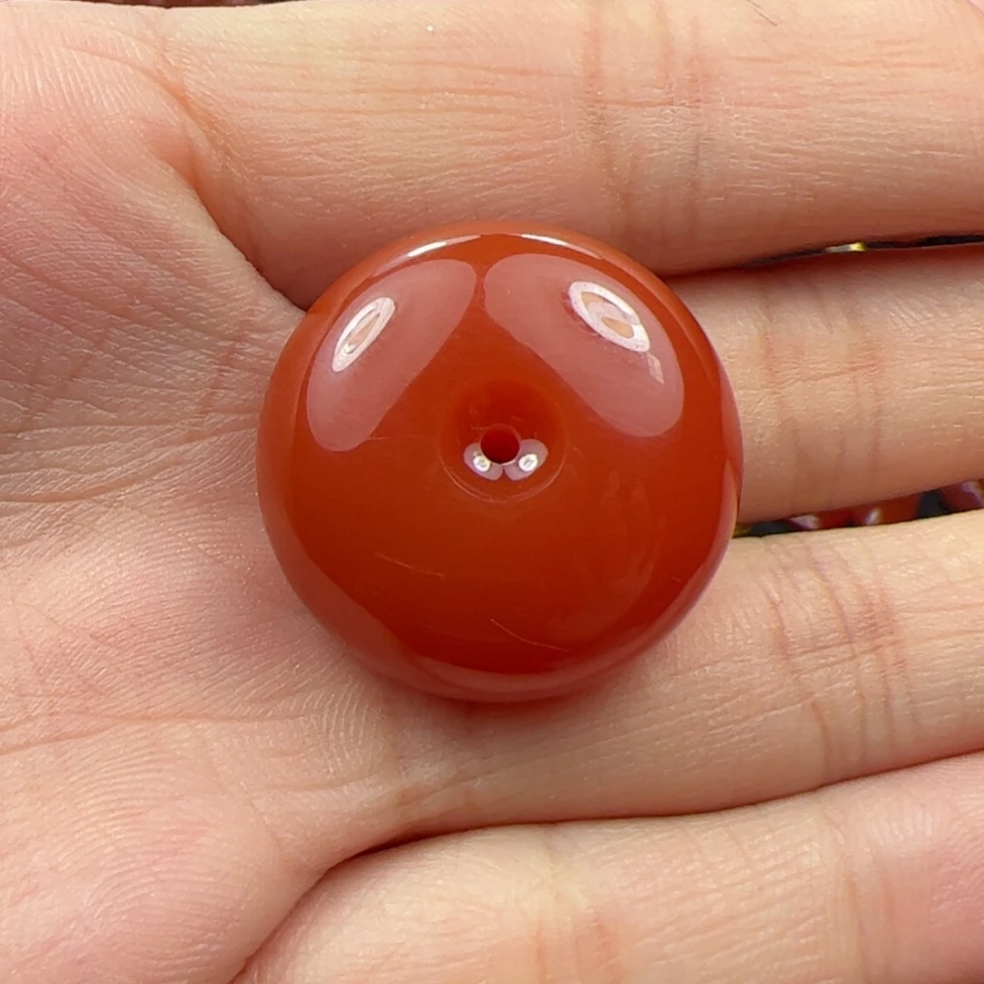 未镶嵌平安扣南红玛瑙