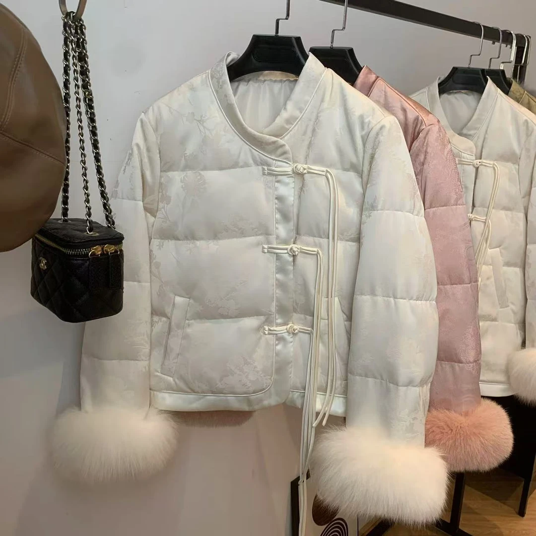 88款现货新中式国风外套提花重工时尚棉衣外套